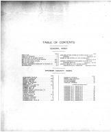 Table of Contents, Hanson County 1910